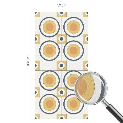 Nepriehľadná fólia na okno Retro kruhy