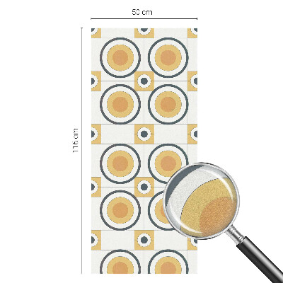 Nepriehľadná fólia na okno Retro kruhy