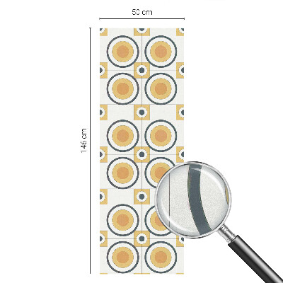 Nepriehľadná fólia na okno Retro kruhy