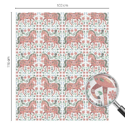 Nepriehľadná fólia na okno Farebné kone