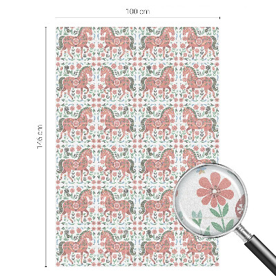 Nepriehľadná fólia na okno Farebné kone