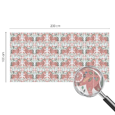 Nepriehľadná fólia na okno Farebné kone