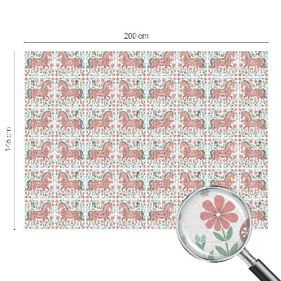 Nepriehľadná fólia na okno Farebné kone