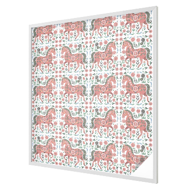 Nepriehľadná fólia na okno Farebné kone