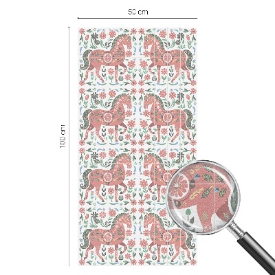 Nepriehľadná fólia na okno Farebné kone