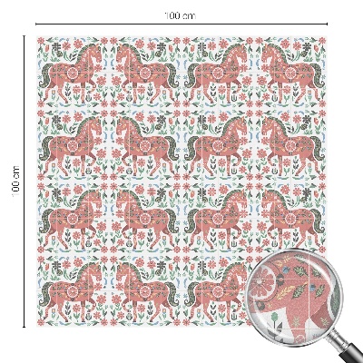 Nepriehľadná fólia na okno Farebné kone