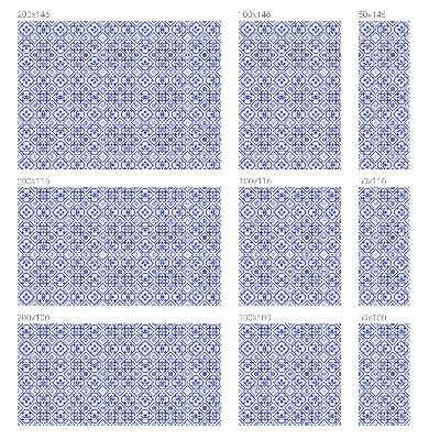 Samolepiaca fólia na sklo vitrážová Modré dlaždice