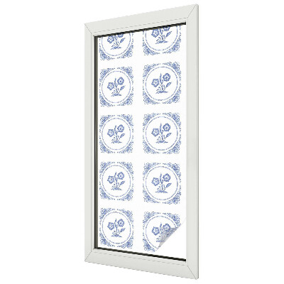 Matná fólia na okno vitráž Jemné kvety