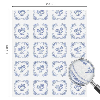 Matná fólia na okno vitráž Jemné kvety