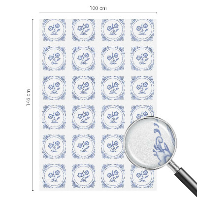 Matná fólia na okno vitráž Jemné kvety