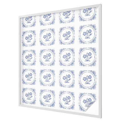 Matná fólia na okno vitráž Jemné kvety