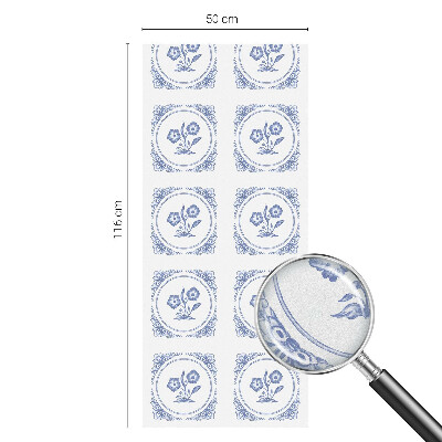 Matná fólia na okno vitráž Jemné kvety