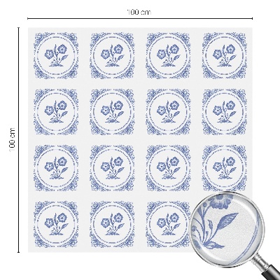 Matná fólia na okno vitráž Jemné kvety