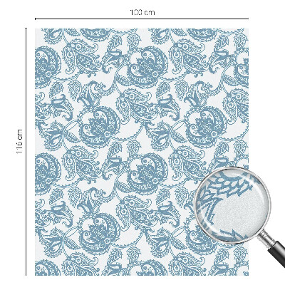 Fólia na sklo na ochranu súkromia Modré ozdoby