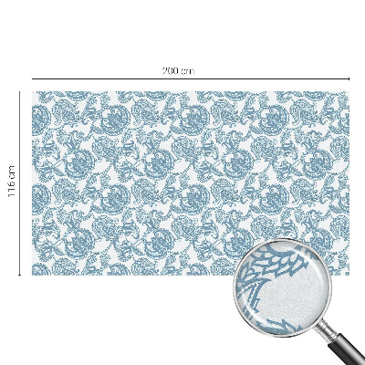 Fólia na sklo na ochranu súkromia Modré ozdoby