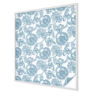 Fólia na sklo na ochranu súkromia Modré ozdoby