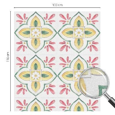 Ochranná fólia na sklo vitráž Kvetinový ornament