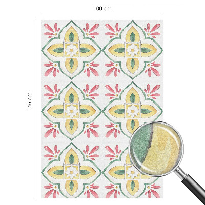 Ochranná fólia na sklo vitráž Kvetinový ornament