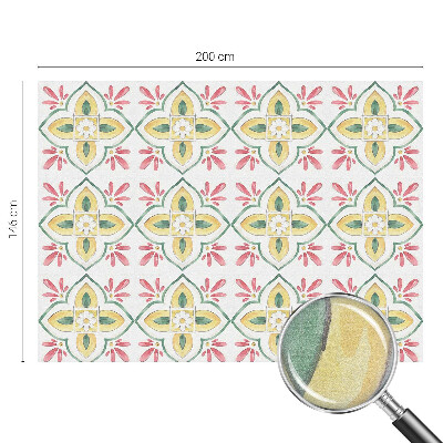 Ochranná fólia na sklo vitráž Kvetinový ornament