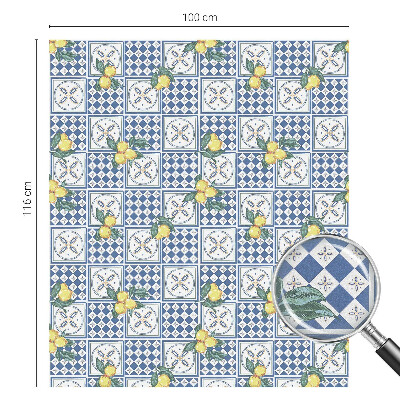 Samolepiaca fólia na sklo vitrážová Citrónový vzor