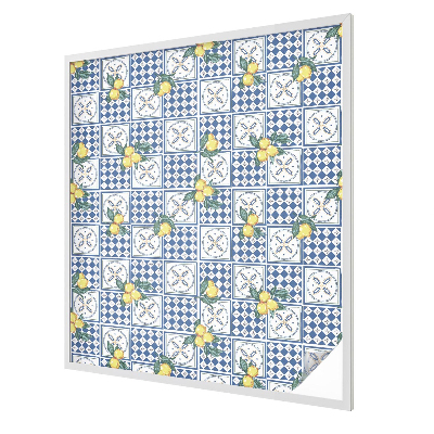 Samolepiaca fólia na sklo vitrážová Citrónový vzor