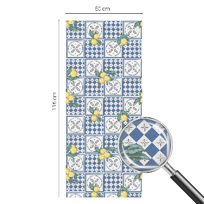 Samolepiaca fólia na sklo vitrážová Citrónový vzor