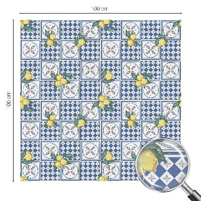 Samolepiaca fólia na sklo vitrážová Citrónový vzor