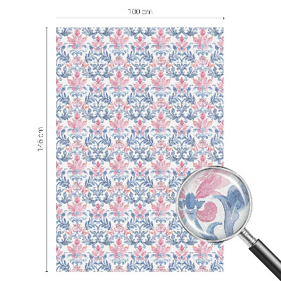 Matná fólia na okno vitráž Kvetinová symetria