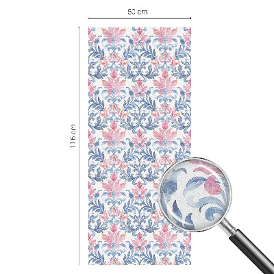 Matná fólia na okno vitráž Kvetinová symetria