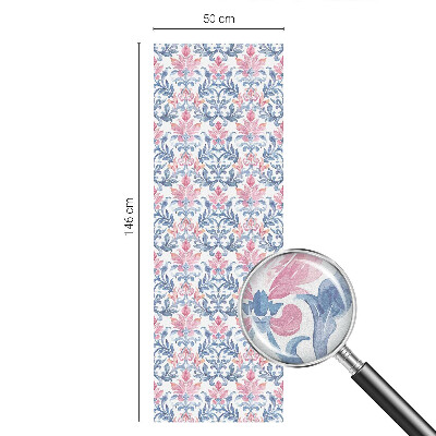 Matná fólia na okno vitráž Kvetinová symetria