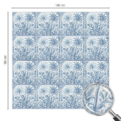 Samolepiaca fólia na sklo vitrážová Tropická krajina