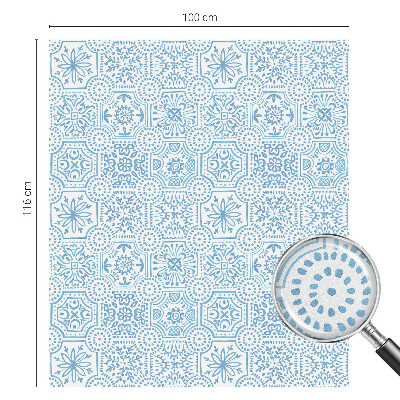 Samolepiaca fólia na sklo vitrážová Modré dlaždice