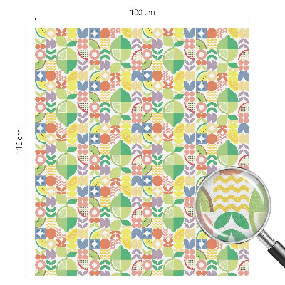 Fólia na sklo na ochranu súkromia Farebné ovocie