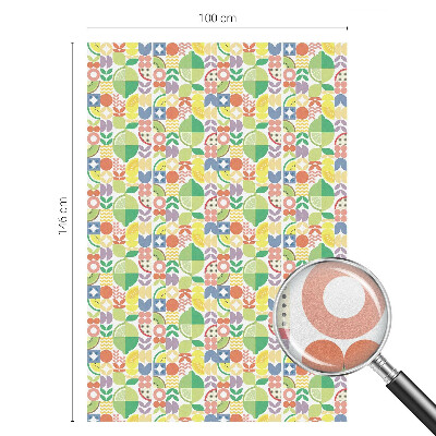 Fólia na sklo na ochranu súkromia Farebné ovocie