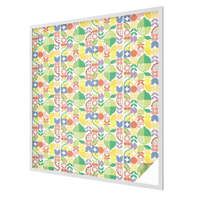 Fólia na sklo na ochranu súkromia Farebné ovocie