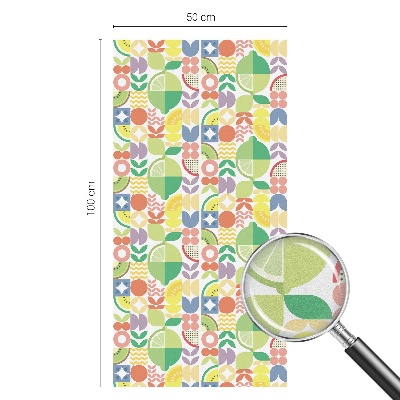 Fólia na sklo na ochranu súkromia Farebné ovocie
