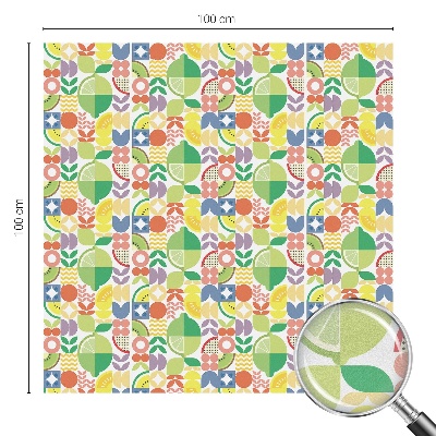 Fólia na sklo na ochranu súkromia Farebné ovocie