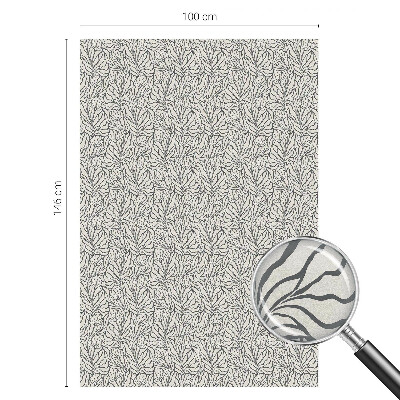 Matná fólia na okno vitráž Listy kvety