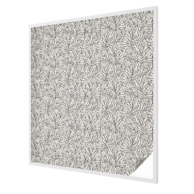 Matná fólia na okno vitráž Listy kvety