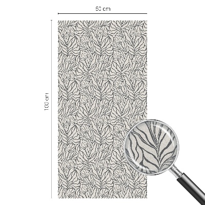 Matná fólia na okno vitráž Listy kvety