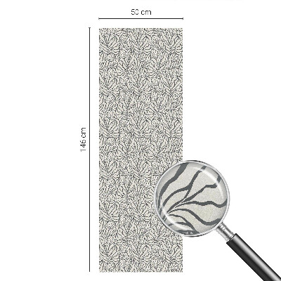 Matná fólia na okno vitráž Listy kvety