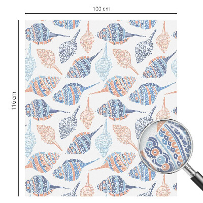 Samolepiaca fólia na sklo vitrážová Morské mušle