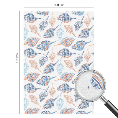 Samolepiaca fólia na sklo vitrážová Morské mušle