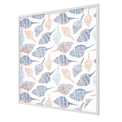 Samolepiaca fólia na sklo vitrážová Morské mušle