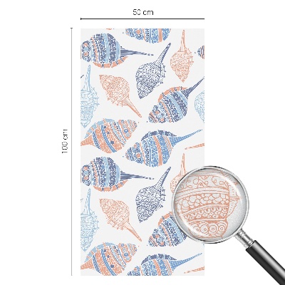 Samolepiaca fólia na sklo vitrážová Morské mušle