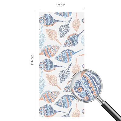 Samolepiaca fólia na sklo vitrážová Morské mušle