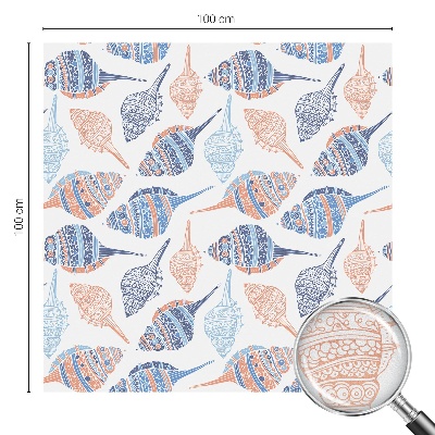 Samolepiaca fólia na sklo vitrážová Morské mušle