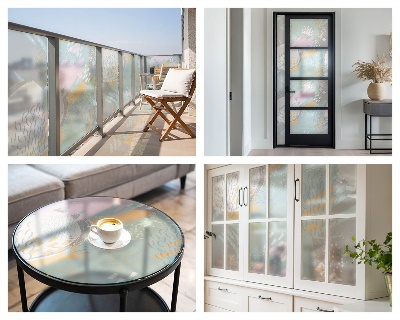 Ochranná fólia na sklo vitráž Abstraktná harmónia