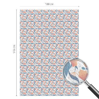 Matná fólia na okno vitráž Kvetinová hostina