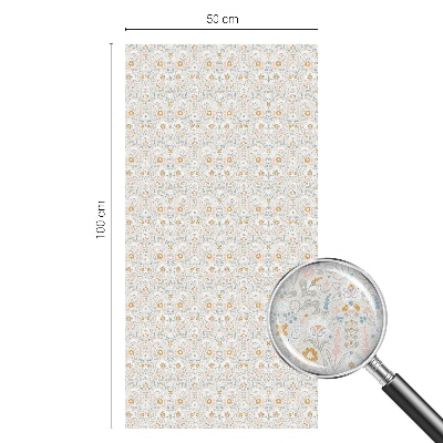 Nepriehľadná fólia na okno Kvetinová symetria